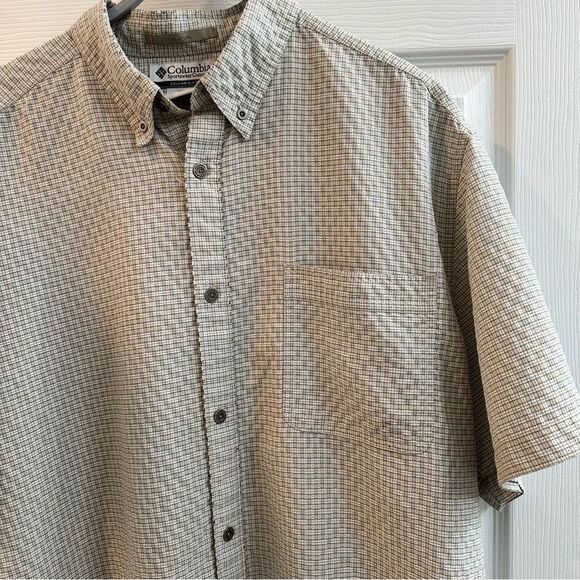 Columbia XCO Button Shirt Beige Brown size XL - Picture 3 of 6